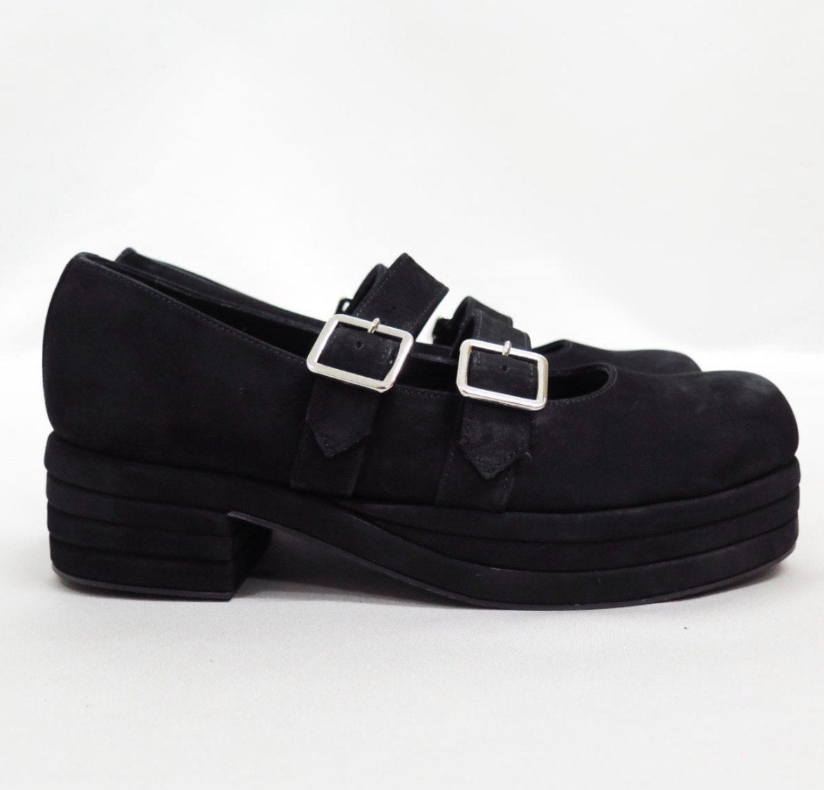 Comme Des Garçons 1990s Double-Buckle Chunky Mary Jane Heels