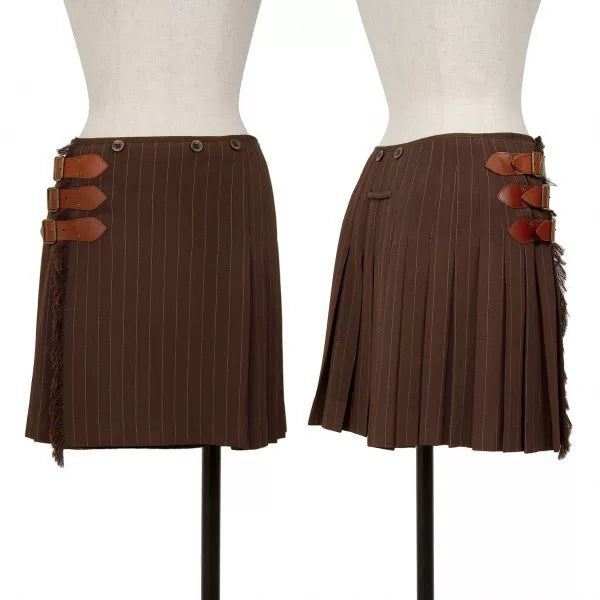 Jean Paul Gaultier Vintage Brown Striped Skirt