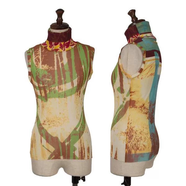 Jean Paul Gaultier Vintage Yellow Floral Mesh Top