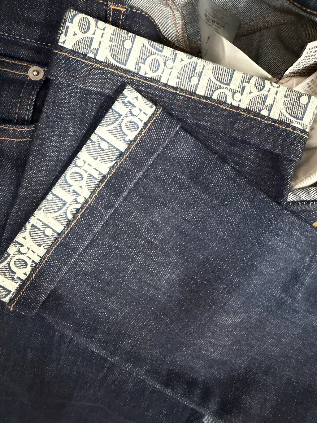 Dior Homme SS22 Blue Oblique Monogram Denim Jeans