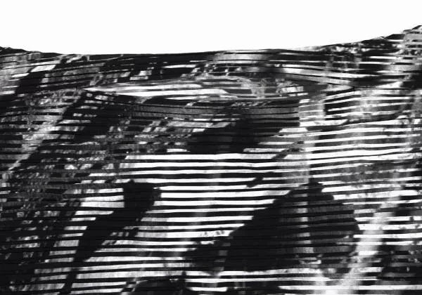Issey Miyake Vintage Black & White Horizontal Stripe Pleated Top