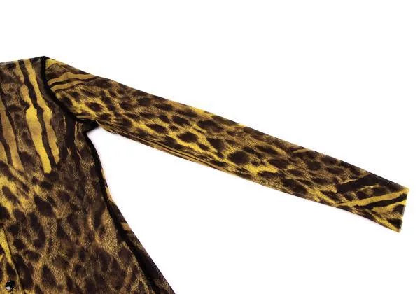 Jean Paul Gaultier Vintage Leopard Print Mesh Shirt
