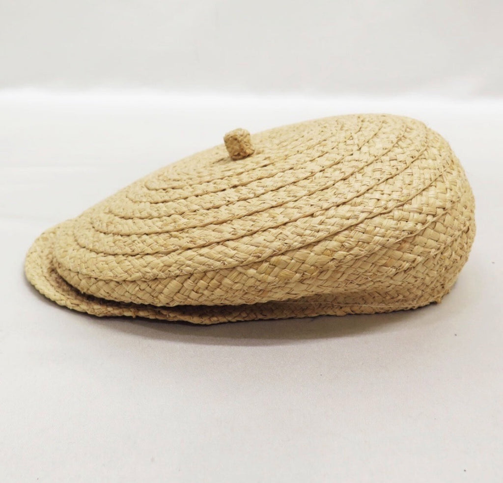 Jean Paul Gaultier 1980s Spiral Woven Natural Straw Hat