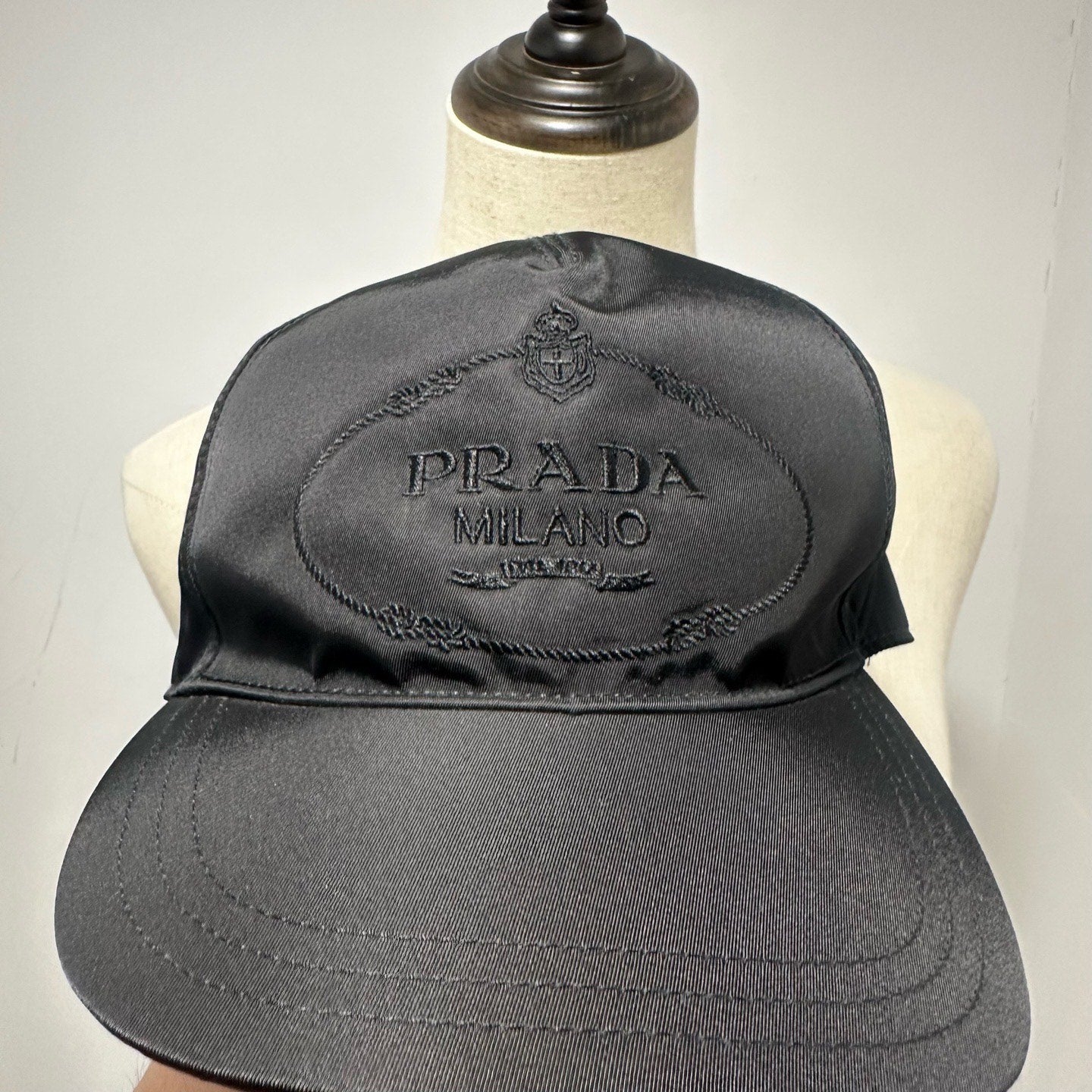 Prada Embroidered Logo Baseball Cap