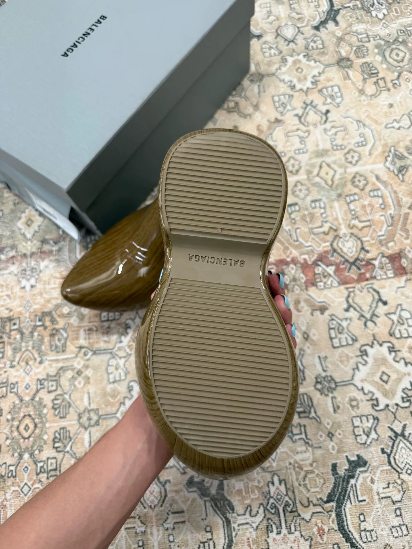 Brand-new Balenciaga Technoclog Dutch wooden clog mule slide