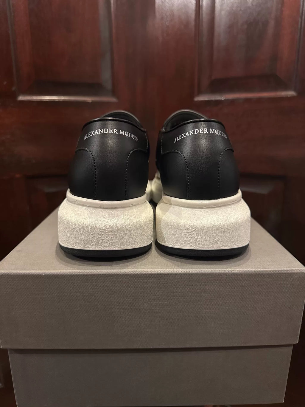 Alexander McQueen Black 3M Reflective Eight-Pointed Star Skull Chunky Sole Slip-On Sneakers