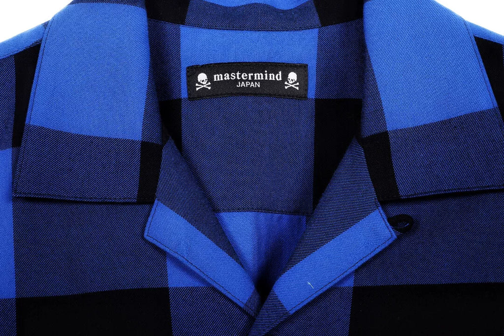 Mastermind Japan Short Sleeve Mainline 20SS Blue Black Plaid Shirt