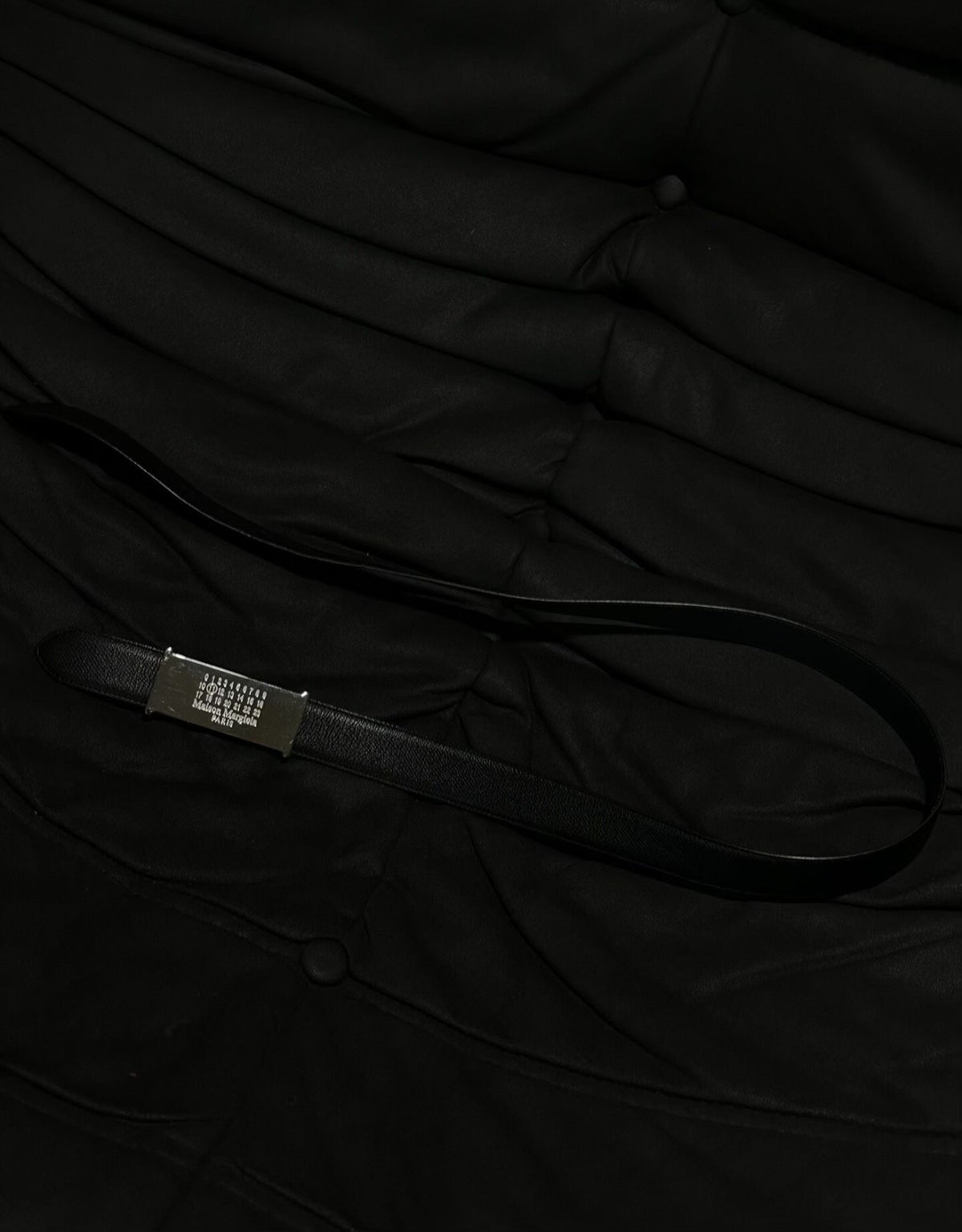 Maison Margiela logo engraved logo belt
