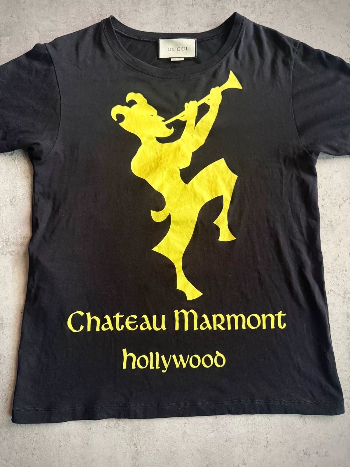 Gucci X Chateau Marmont 19SS Floral Demon Silhouette Short Sleeve T-Shirt