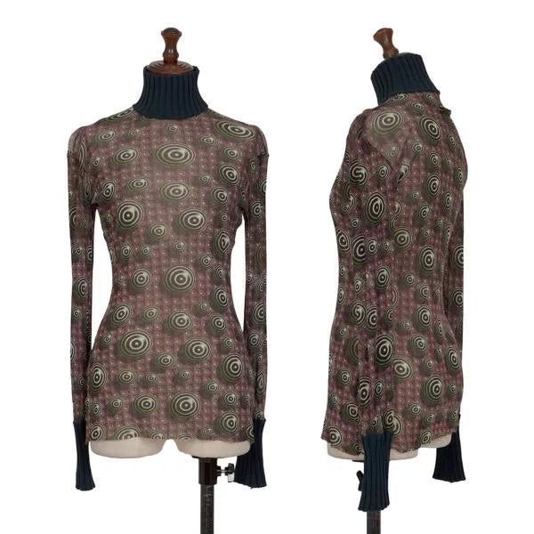 Jean Paul Gaultier Vintage Dark Swirl Mesh Top