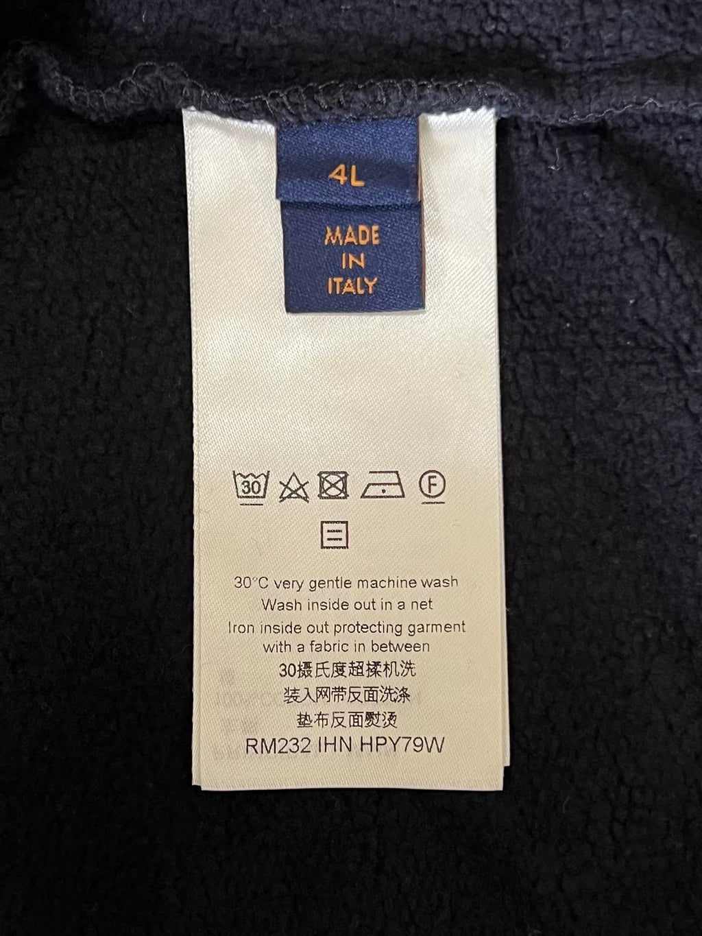 Louis Vuitton black tool embroidery sweatshirt