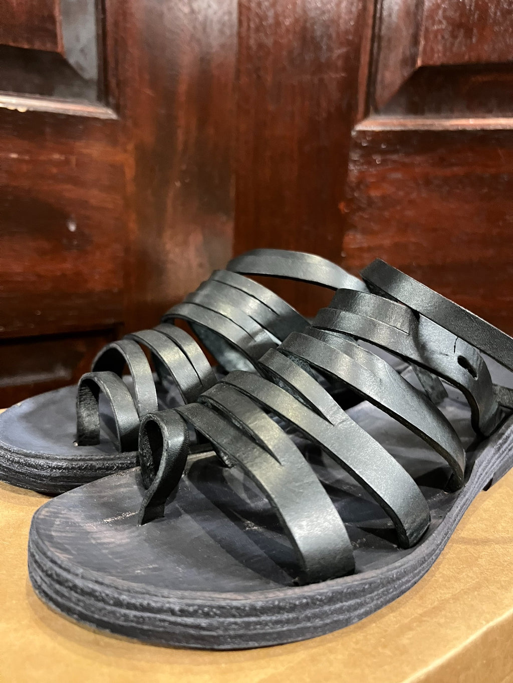 M.A+ Gladiator Leather Sandals