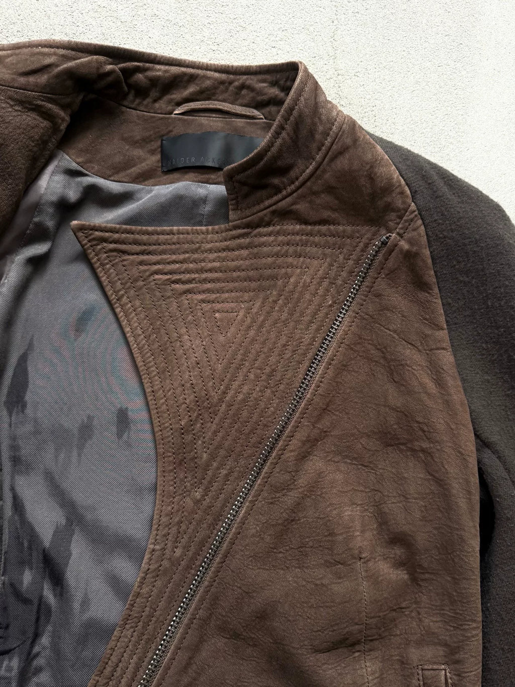 Haider Ackermann AW10 Leather Zip-Up Jacket