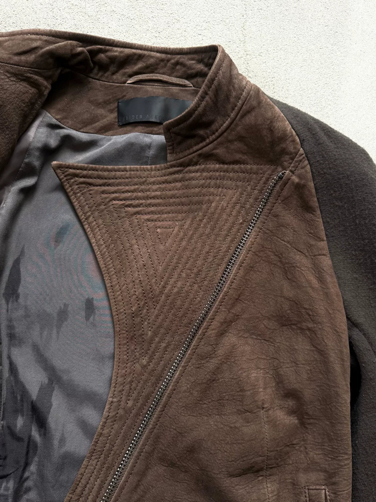 Haider Ackermann AW10 Leather Zip-Up Jacket