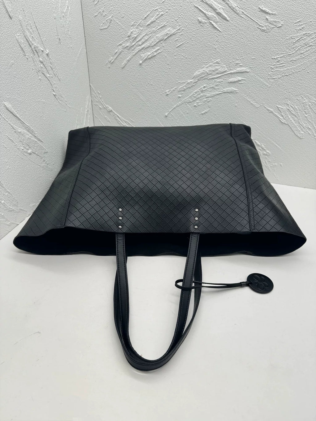 Bottega Veneta Black Woven Leather Tote Bag