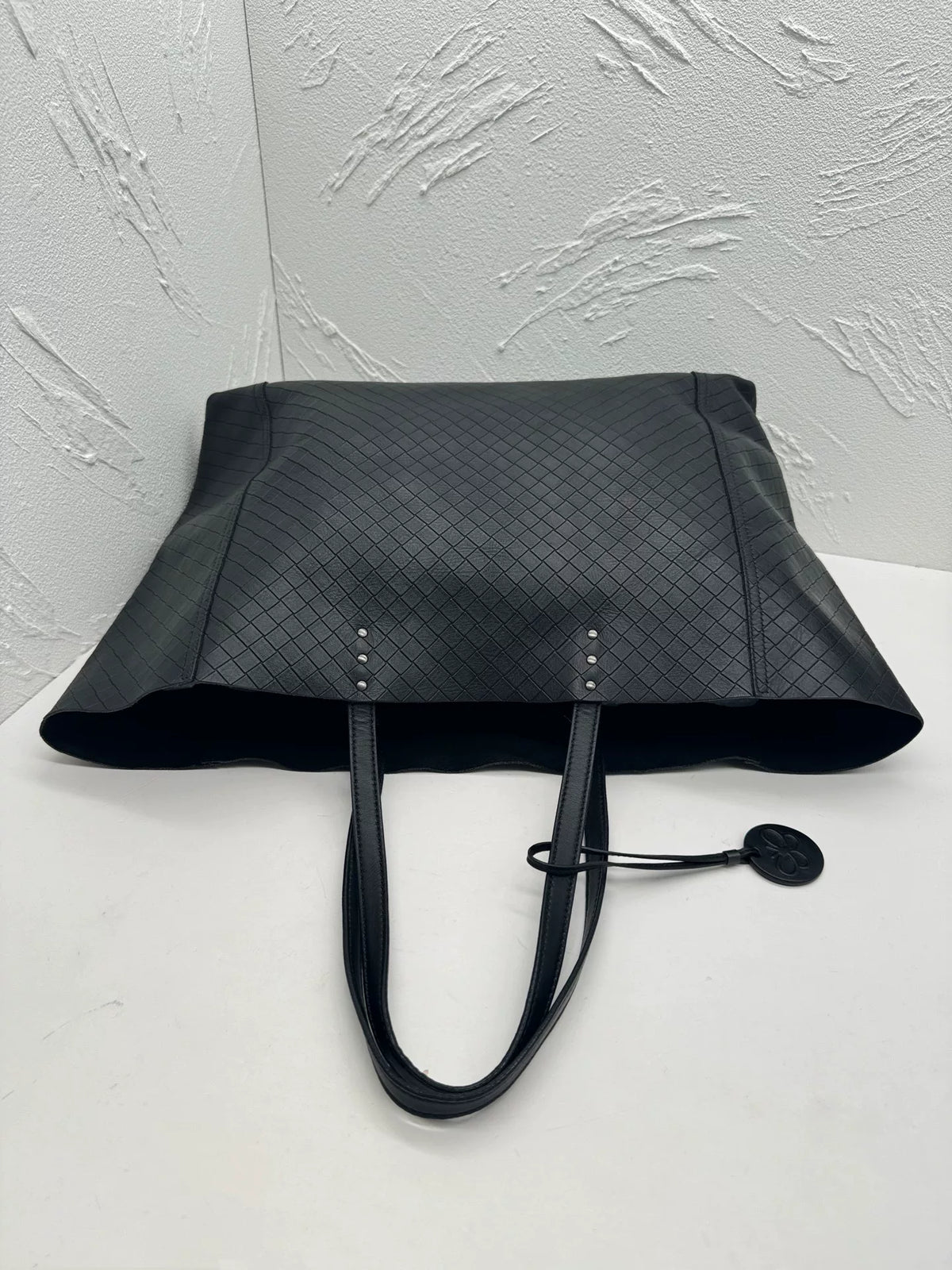 Bottega Veneta Black Woven Leather Tote Bag