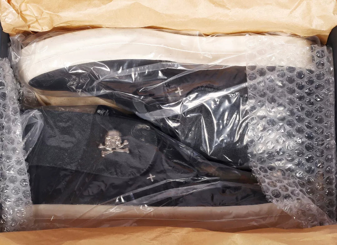 Mastermind Japan x Visvim Flynt Hi Skull Black Sneakers