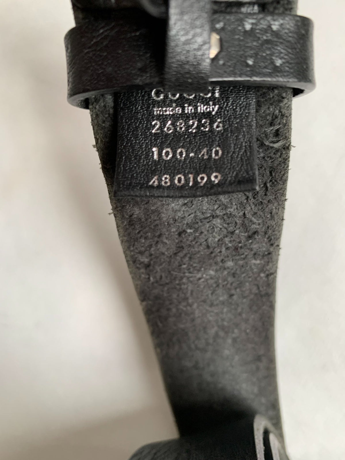 Gucci Shield Buffalo Leather Belt