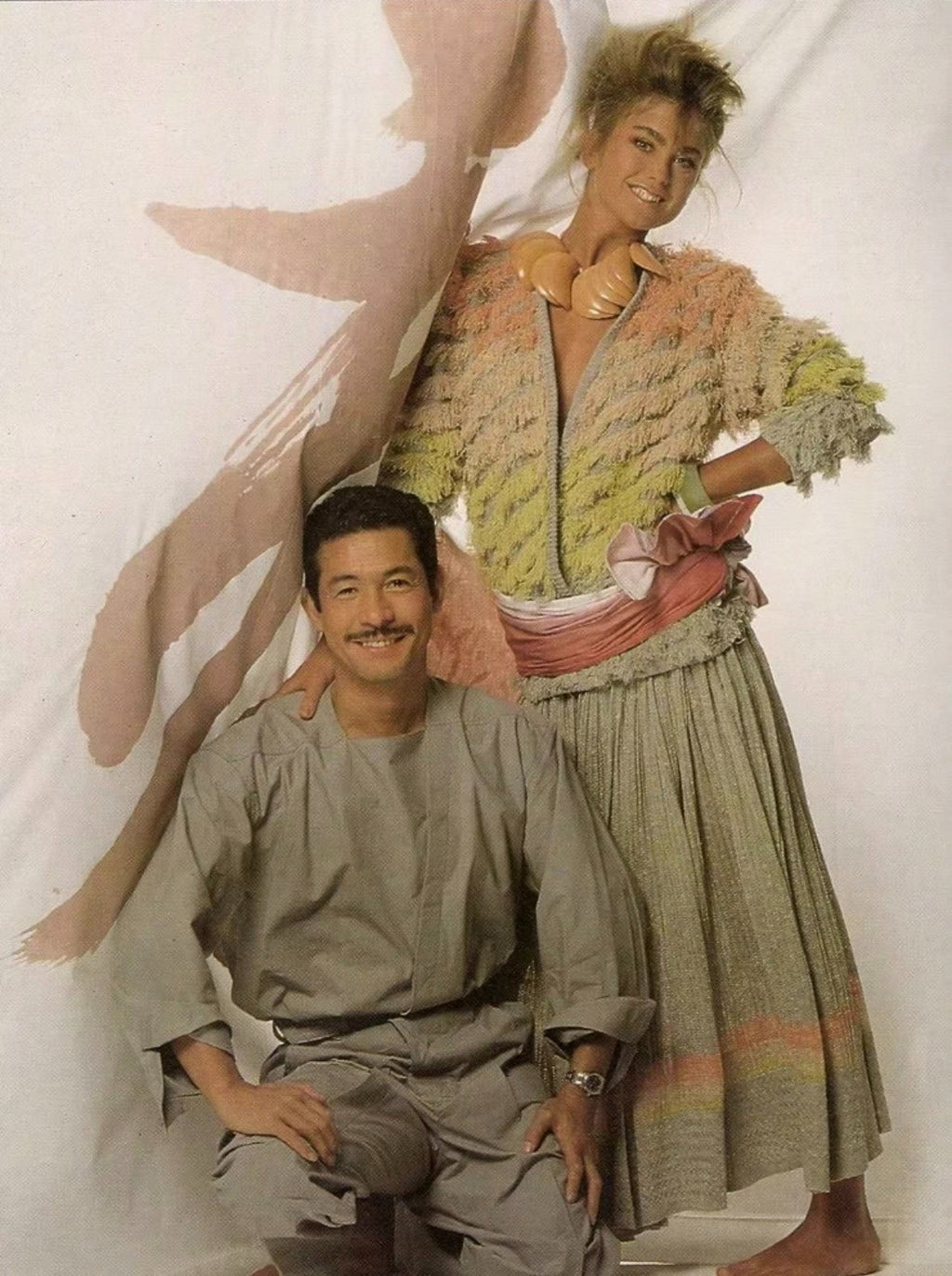 Issey Miyake 1970s Fringe Knit Sweater