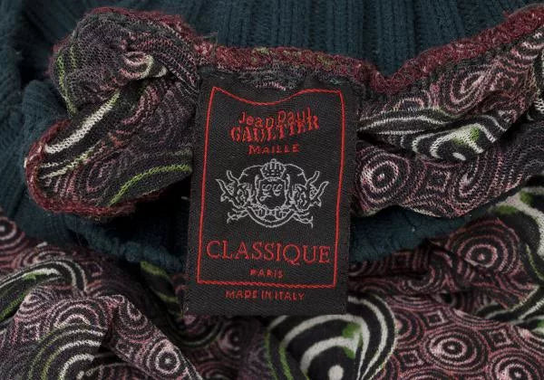 Jean Paul Gaultier Vintage Dark Swirl Mesh Top