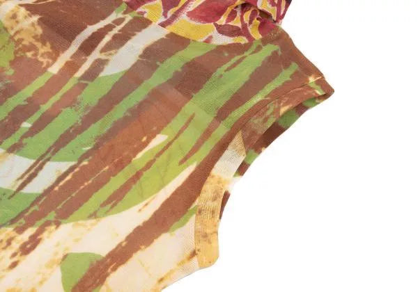 Jean Paul Gaultier Vintage Yellow Floral Mesh Top