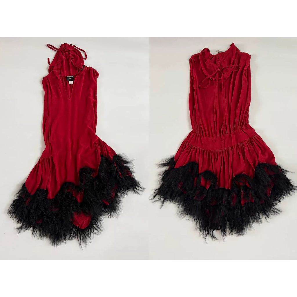 Jean Paul Gaultier Runway Fuzzy Silk Dress