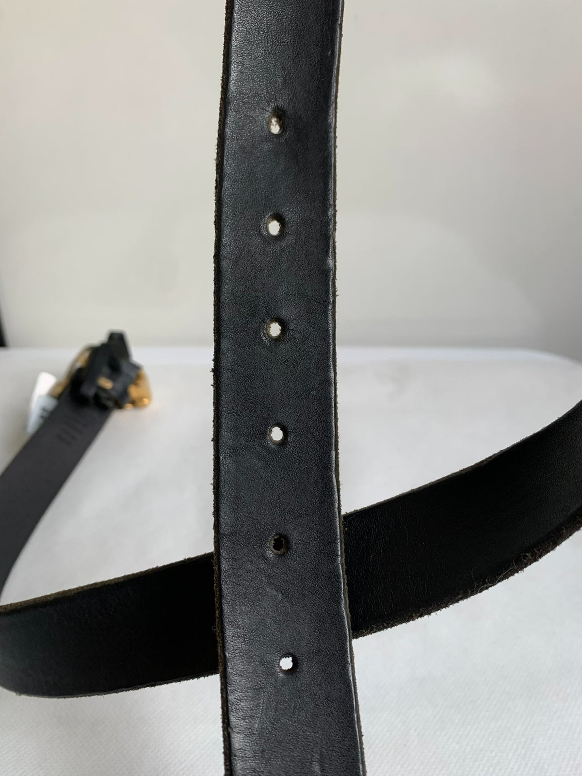 Gucci Black Tiger Head Buckle Belt