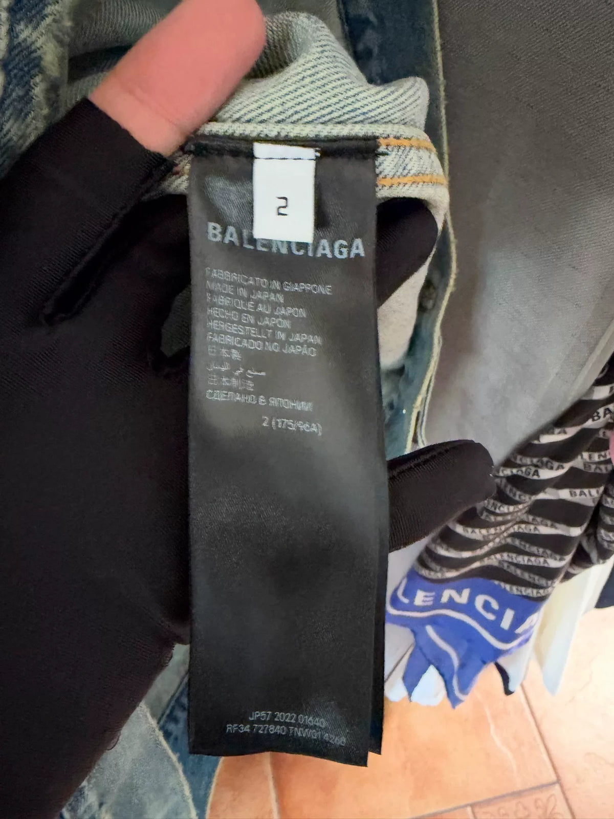 Balenciaga Lightning Distressed Denim Jacket