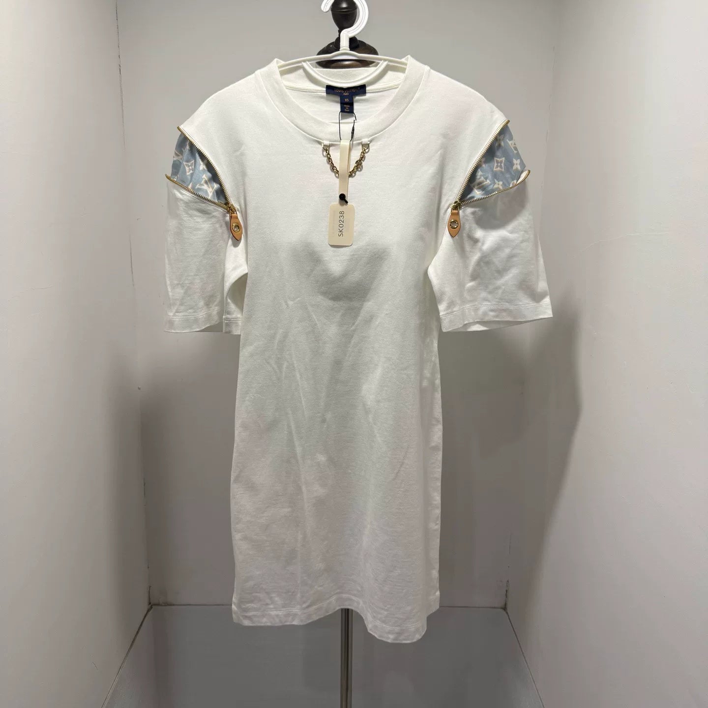 Louis Vuitton Zip Color-Block Monogram Dress