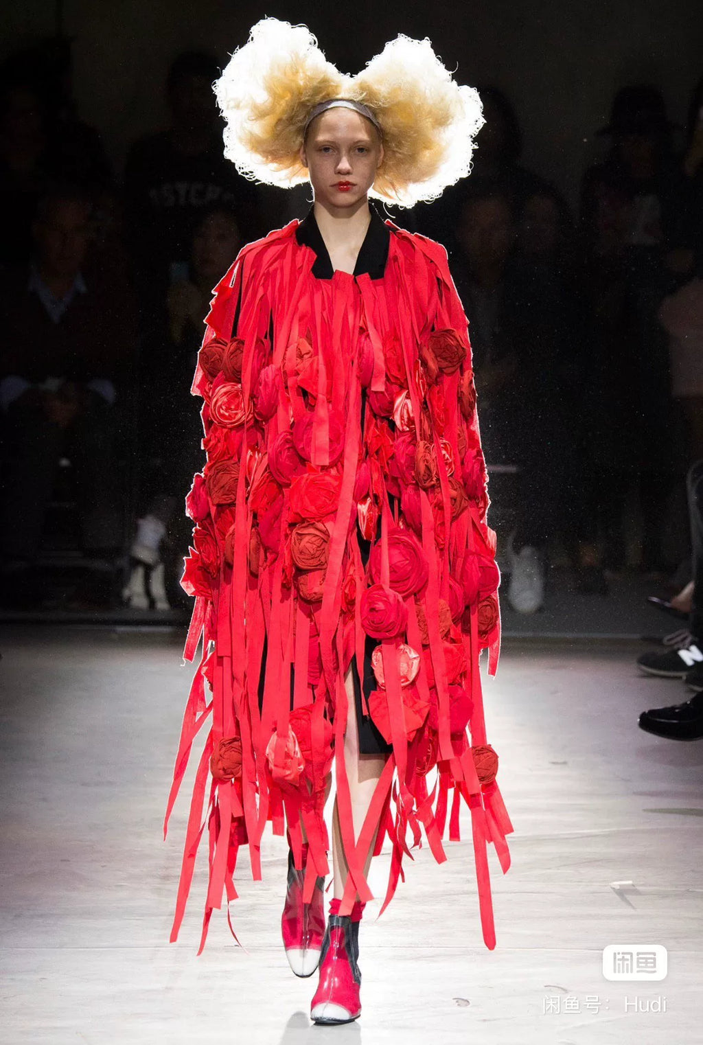 Comme Des Garcons mainline torn rose dress