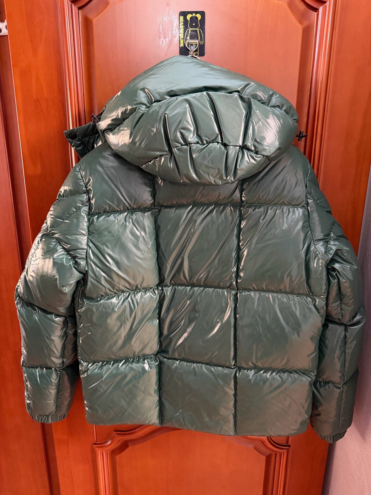 Moncler Parana Green Brown Hooded Down Jacket