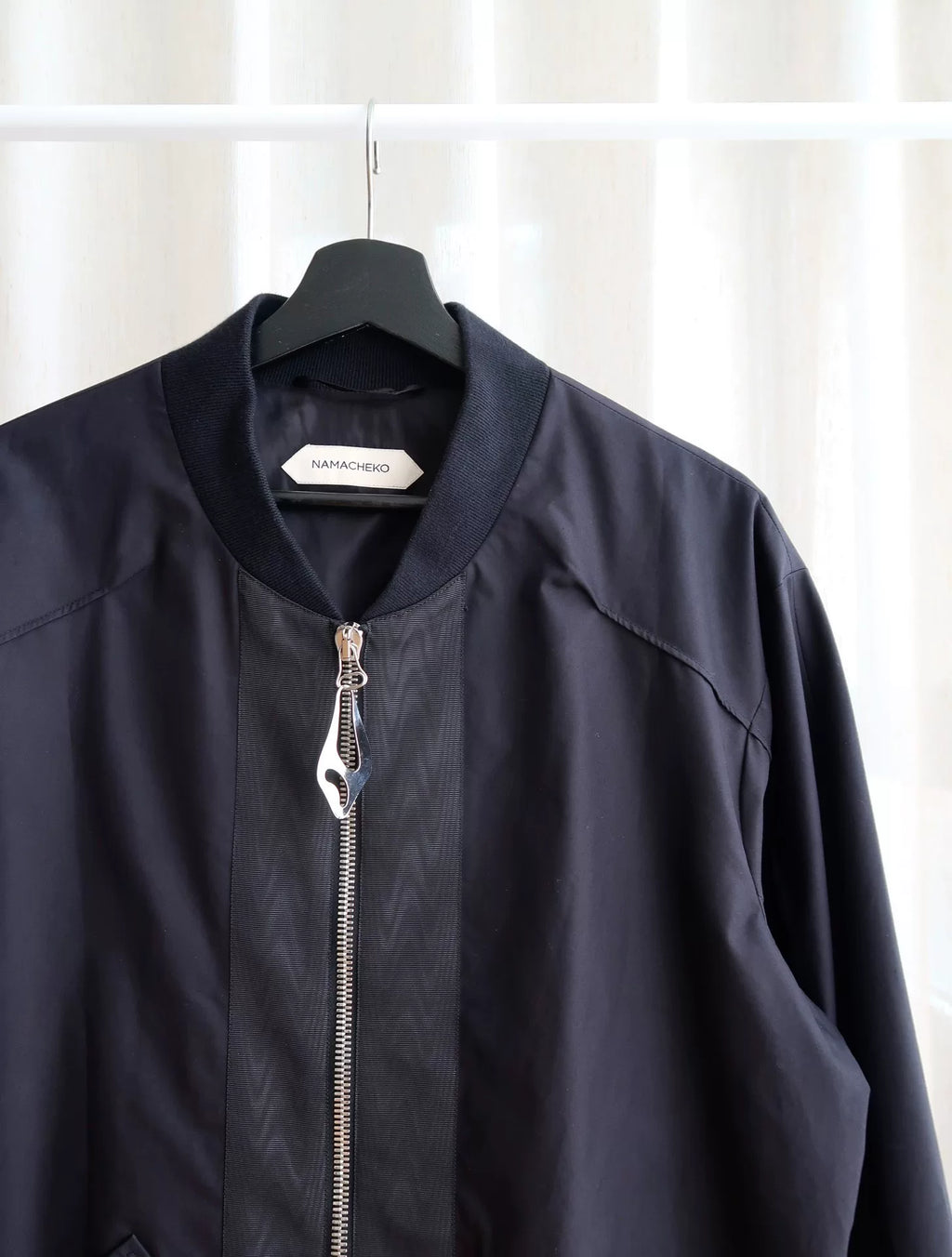 Namacheko SS22 Black Silver Zip-Up Cotton Jacket