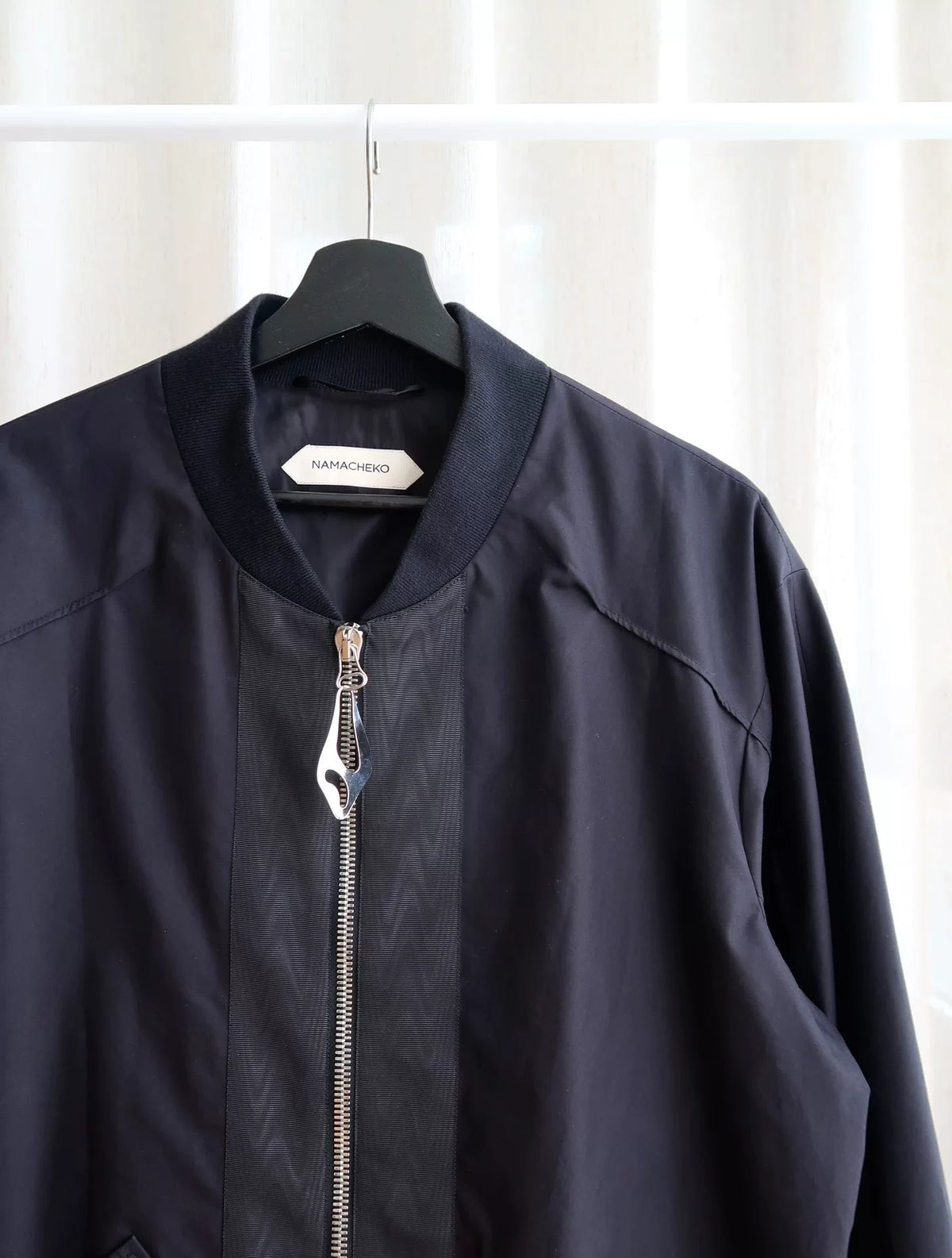 Namacheko SS22 Black Silver Zip-Up Cotton Jacket
