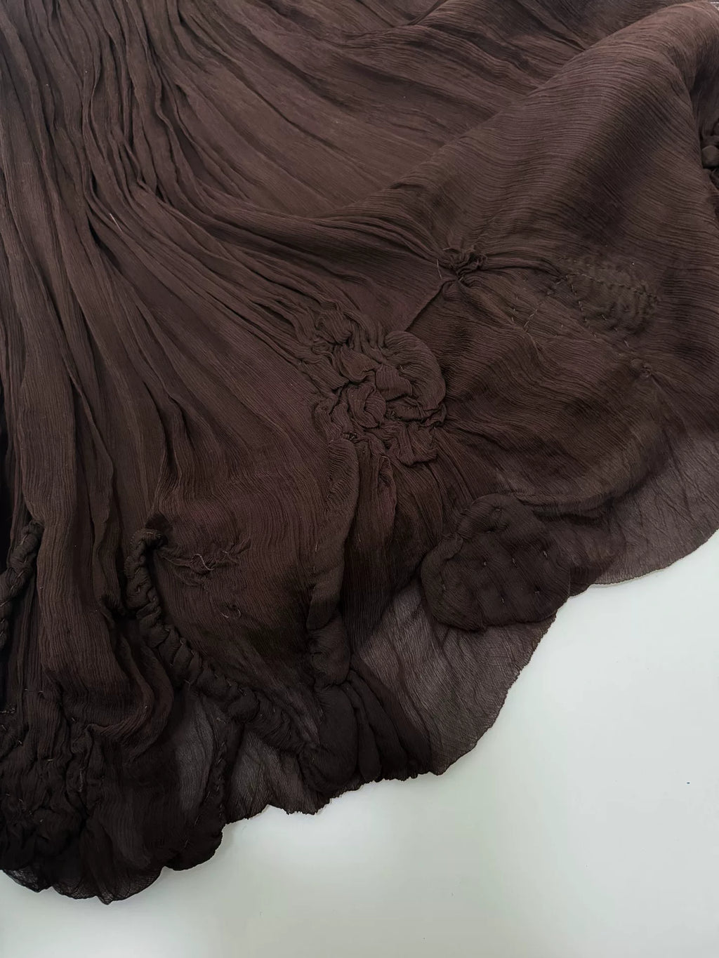 Jean Paul Gaultier tulle skirt grape botanical pattern