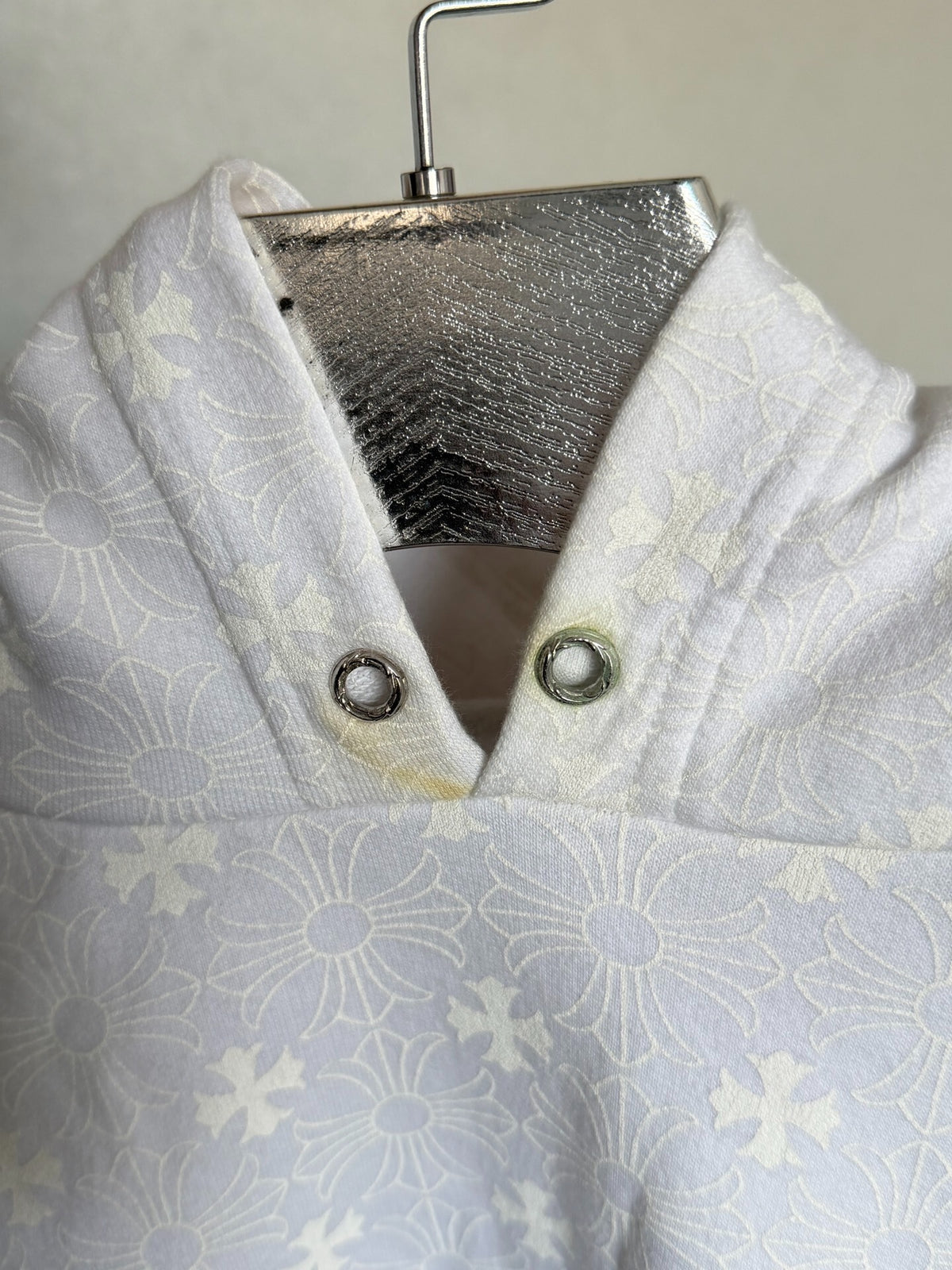 Chrome Hearts White Cross Sanskrit Print Hoodie