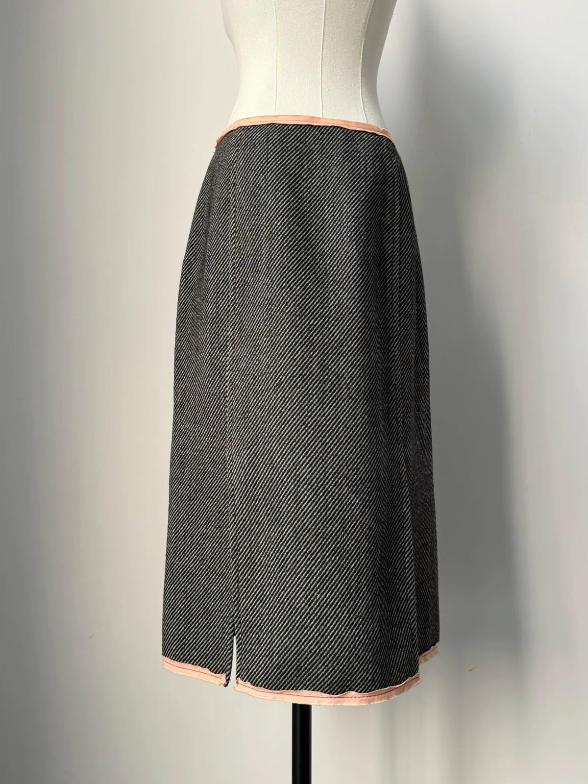MiuMiu SS00 Tonal-Twist Wool Skirt