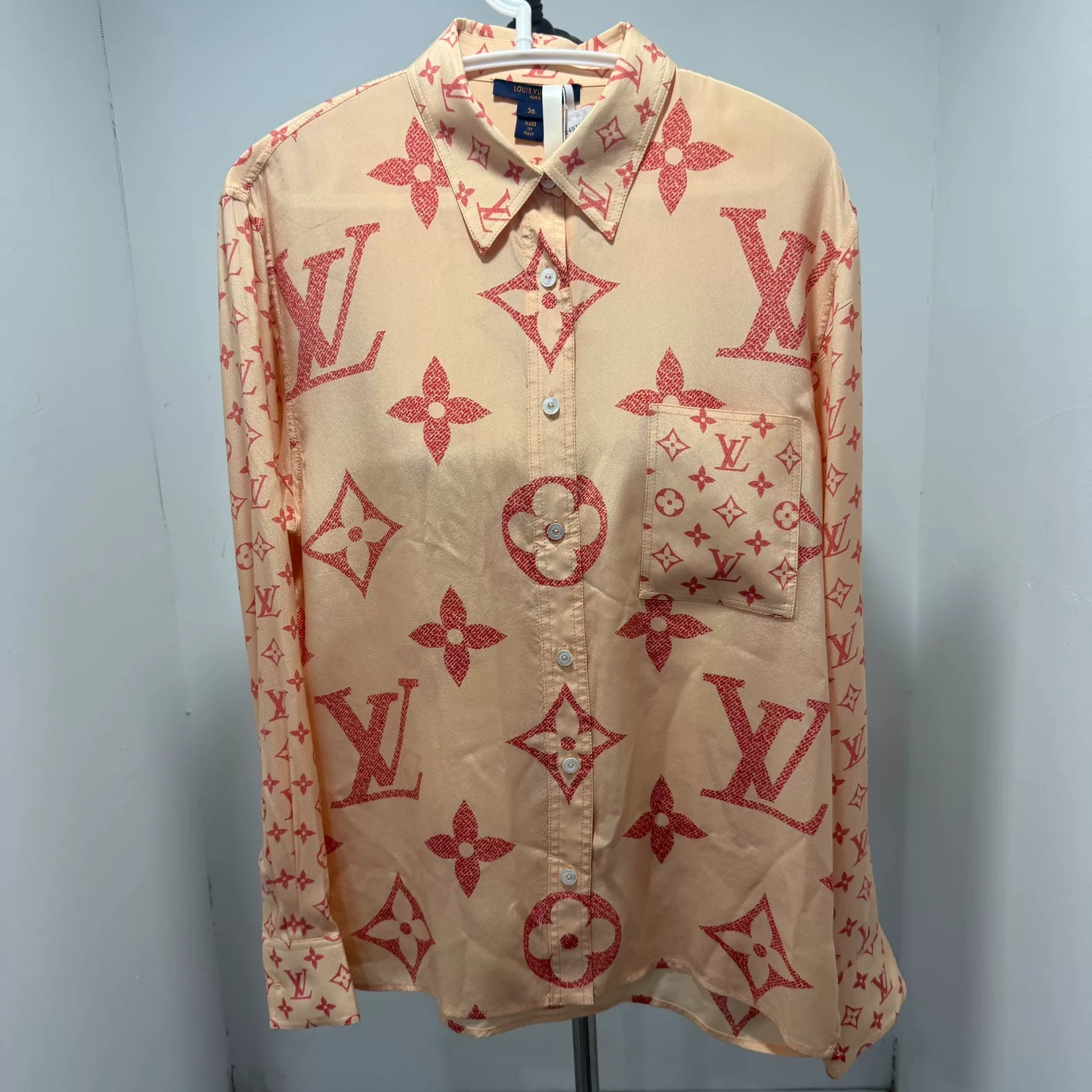 Louis Vuitton Silk All-Over Print Shirt