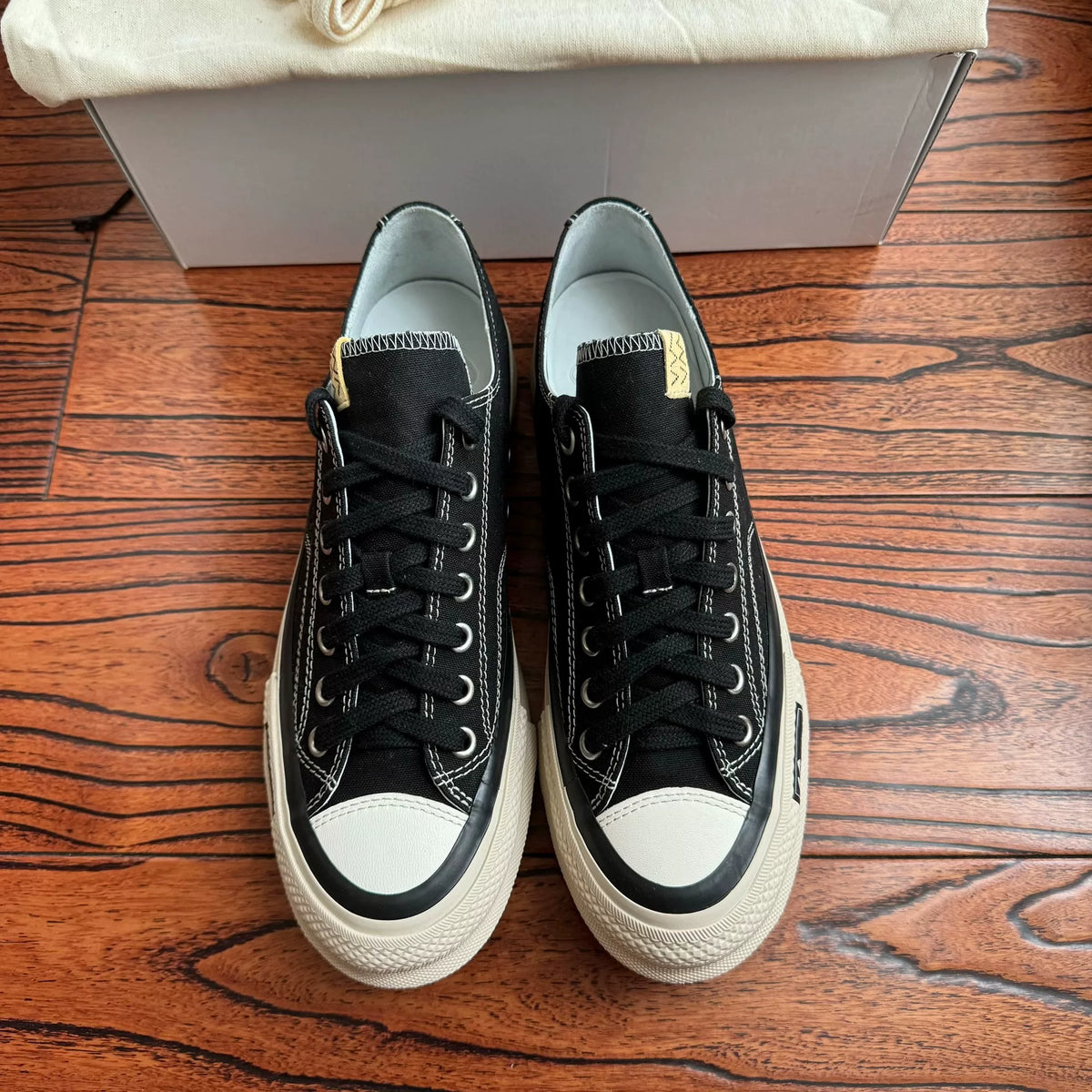 Visvim 25ss SKAGWAY LO CANVAS black thin-sole canvas shoes