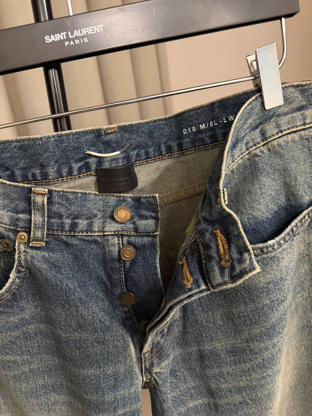 Saint Laurent Paris FW21 D18 Washed Denim Jeans