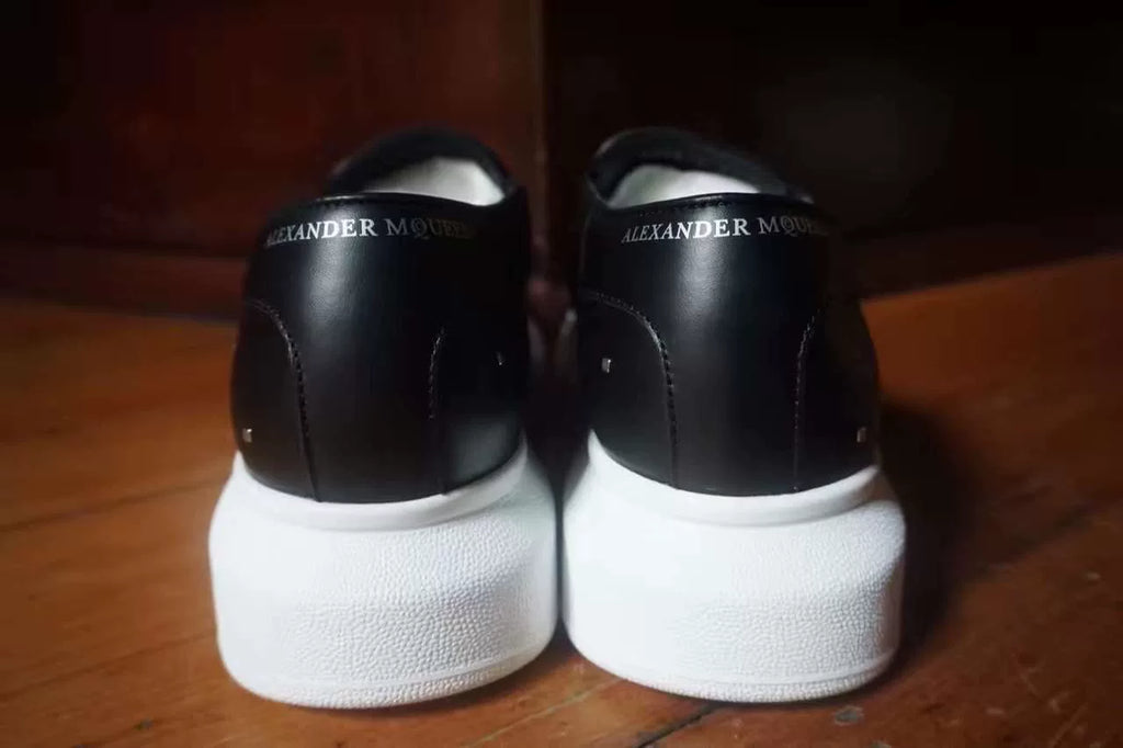 Alexander McQueen SS16 Black Studded Skull Platform Sneakers