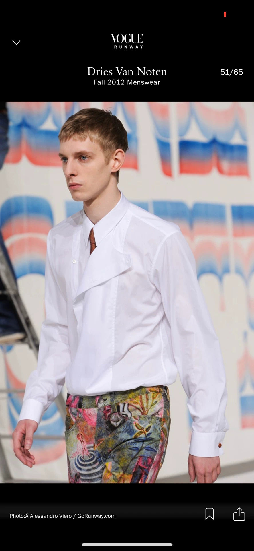 Dries Van Noten FW12 Showpiece Double-Breasted Double-Button Shirt