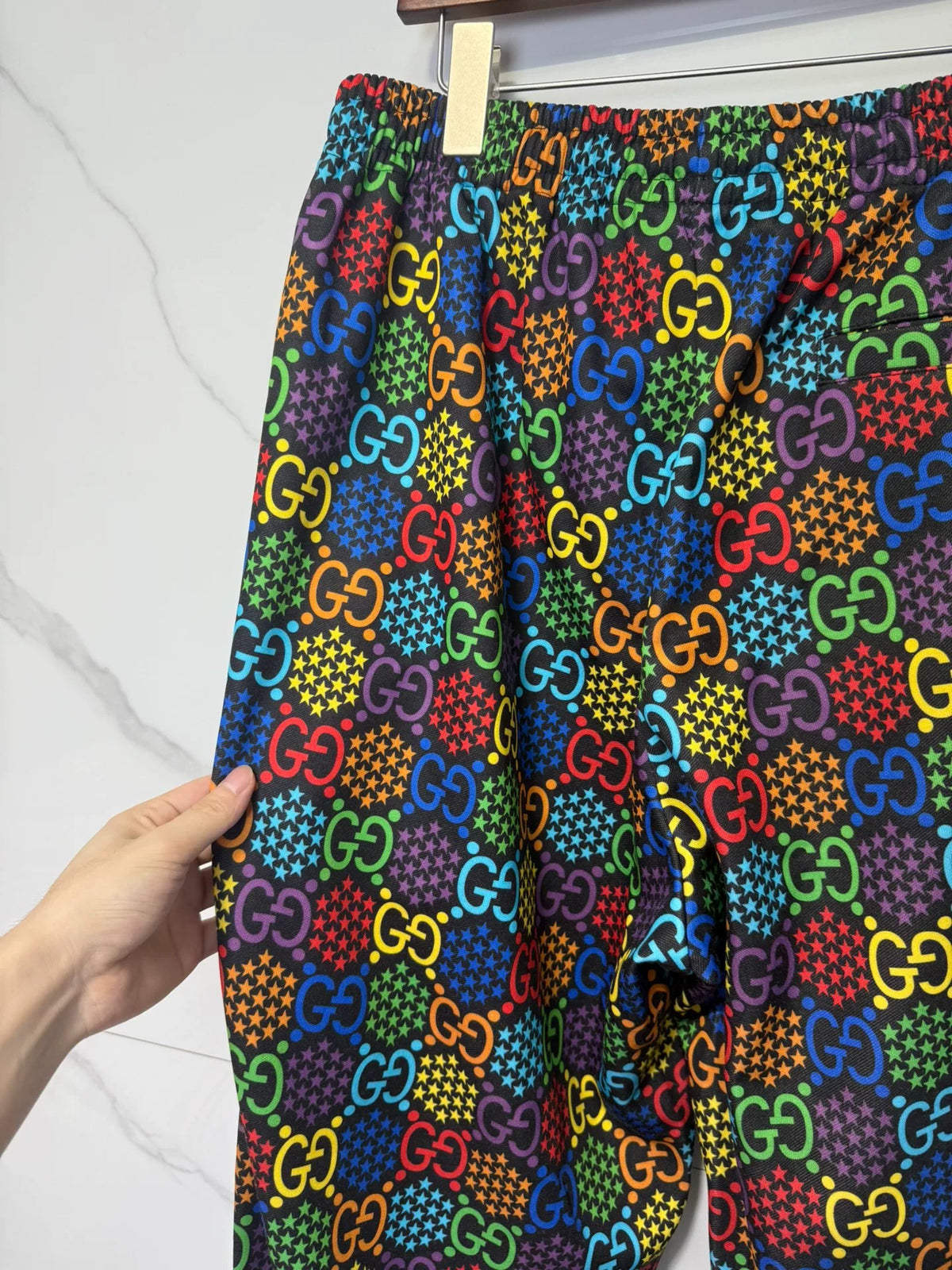 Gucci SS22 White Candy Print Trousers