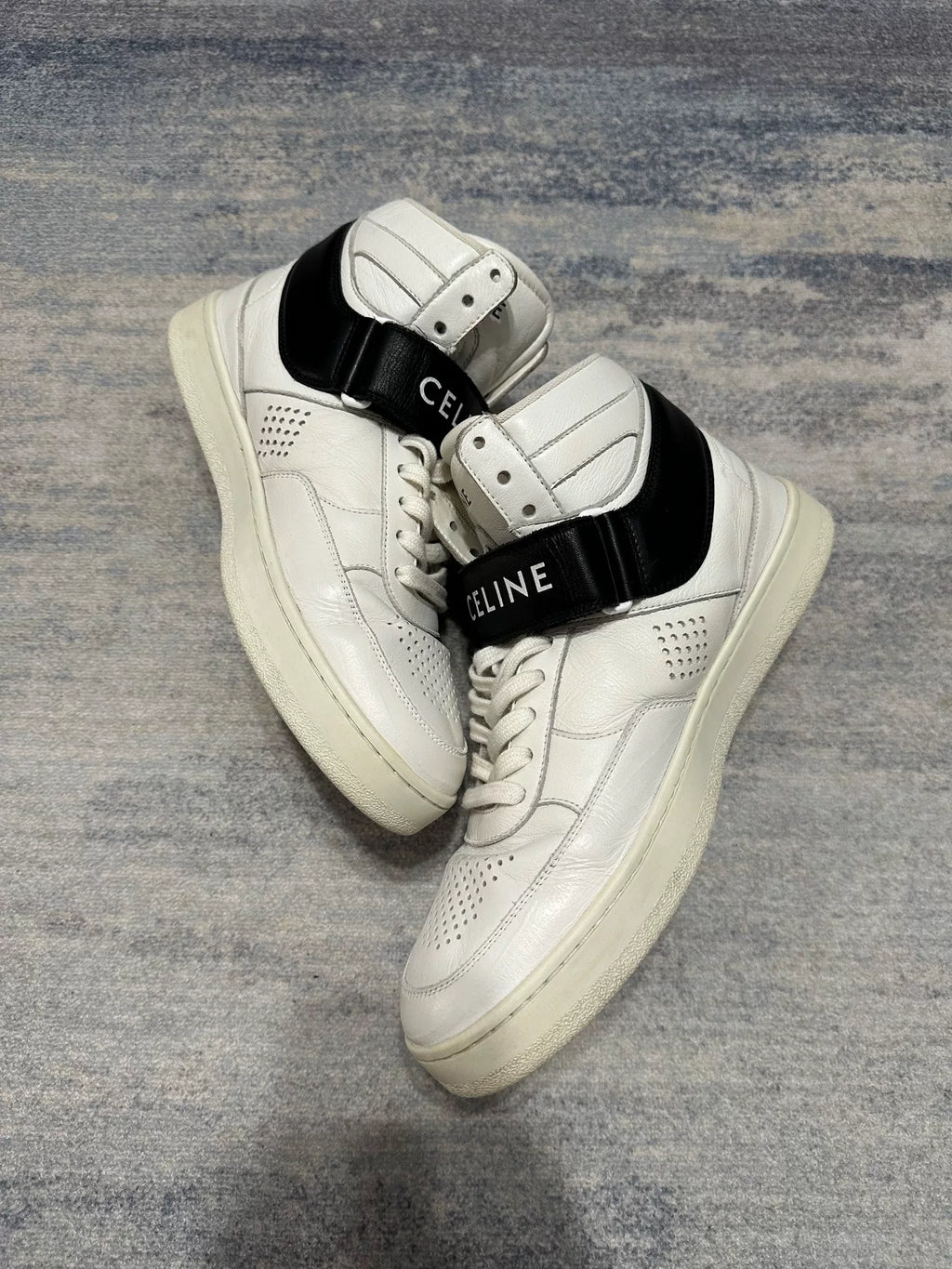 Celine Ct-03 Leather High-Top Sneakers