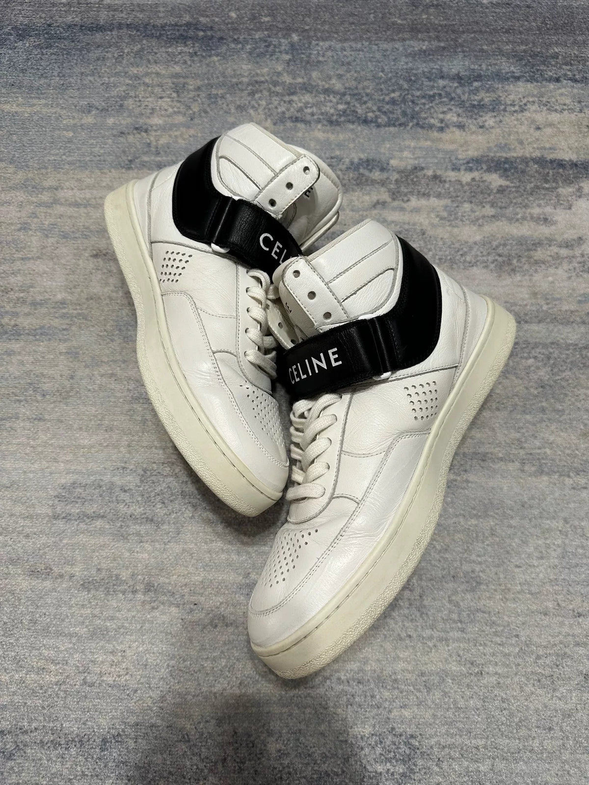 Celine Ct-03 Leather High-Top Sneakers