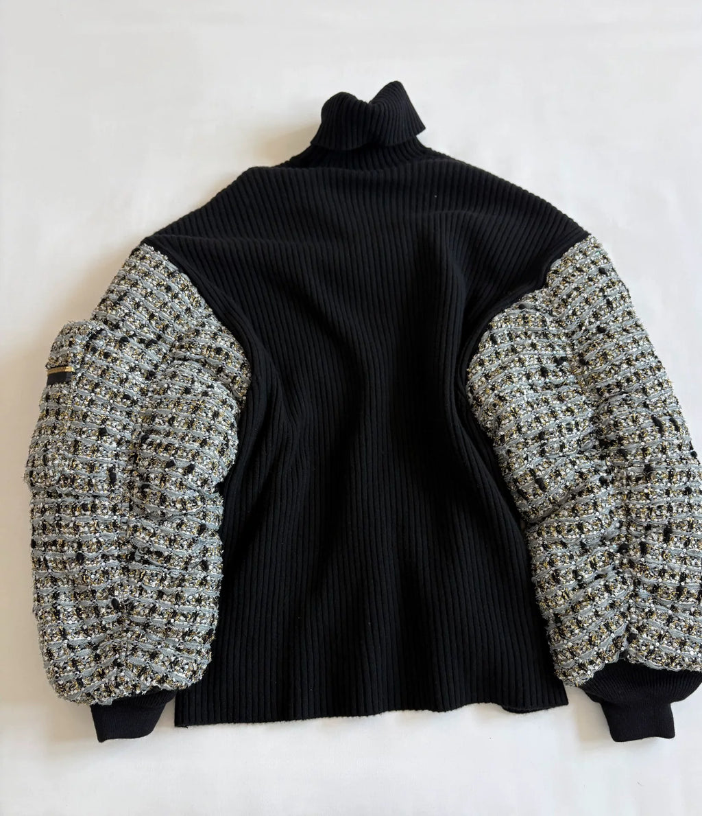 Undercover irregular‑shaped patchwork sweater