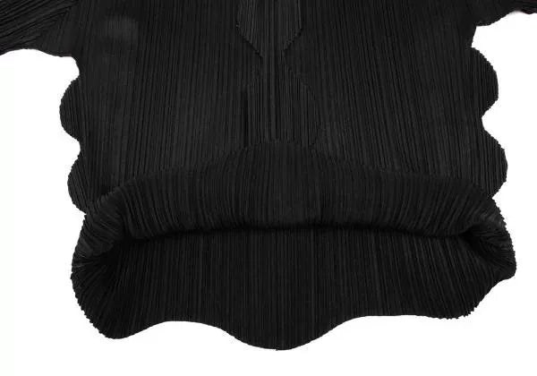 Issey Miyake Vintage Black Kelp Pleated Top