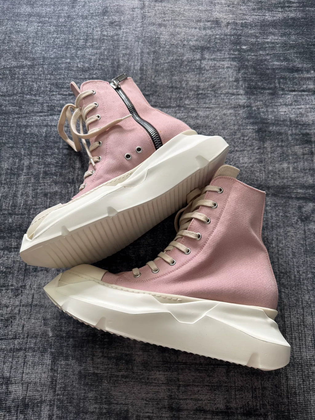 Rick Owens cherry blossom pink tank‑sole large Converse shoes