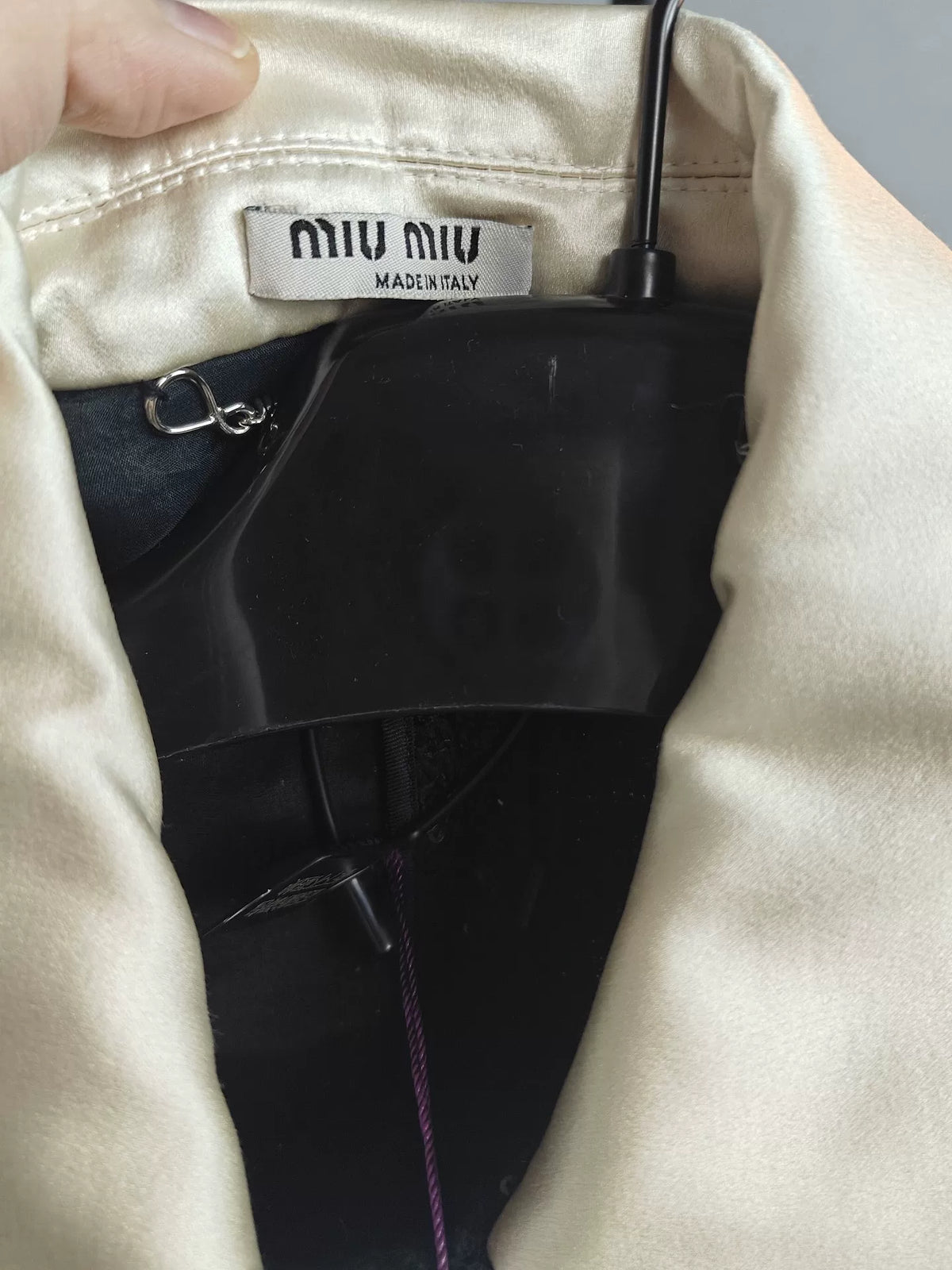 Miu Miu Black Sequin Coarse Tweed Jacket