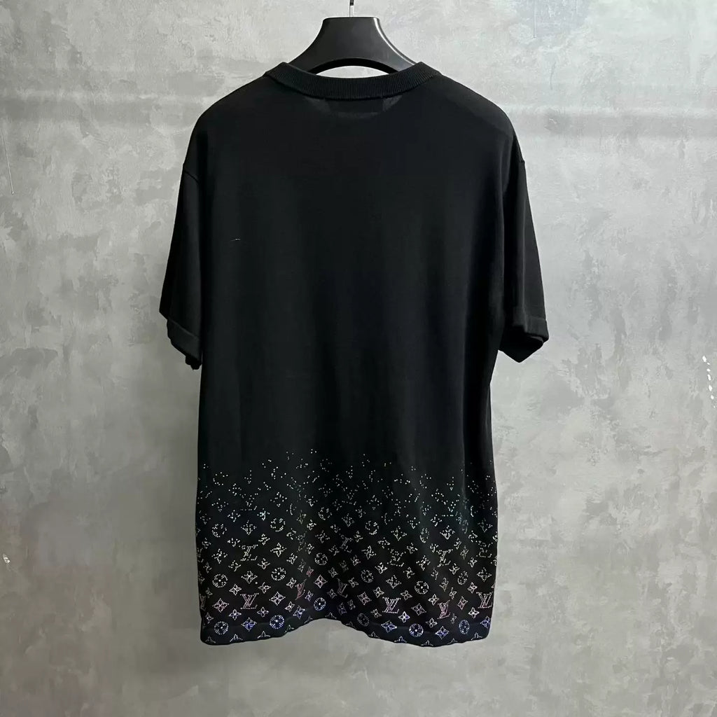 Louis Vuitton Black Gradient Decoration Short Sleeve T-Shirt