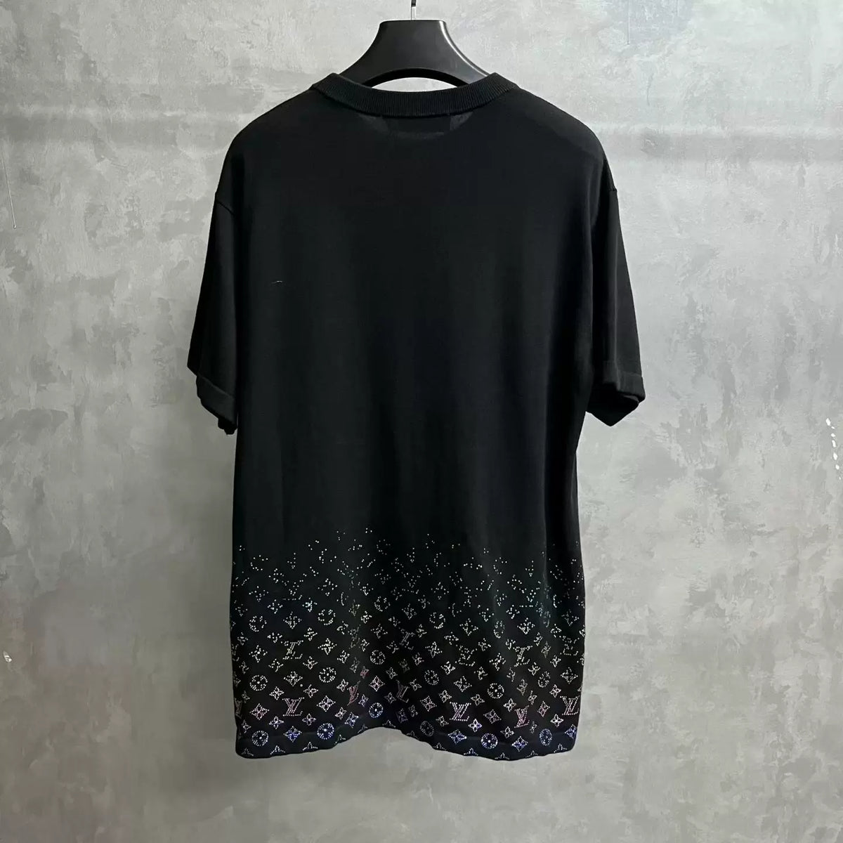 Louis Vuitton Black Gradient Decoration Short Sleeve T-Shirt